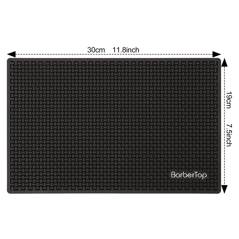 Black Anti Slip Barber Station Pad Scissors Combs Tools Storage Mat Hairdressers Barbershop Professional Tools Supplies