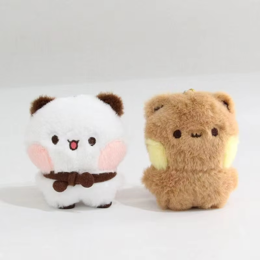 Original New Panda Bubu And Yier Plush Pendant Dolls Cute Cartoon Panda Bear Doll Key Chain Backpack Birthday