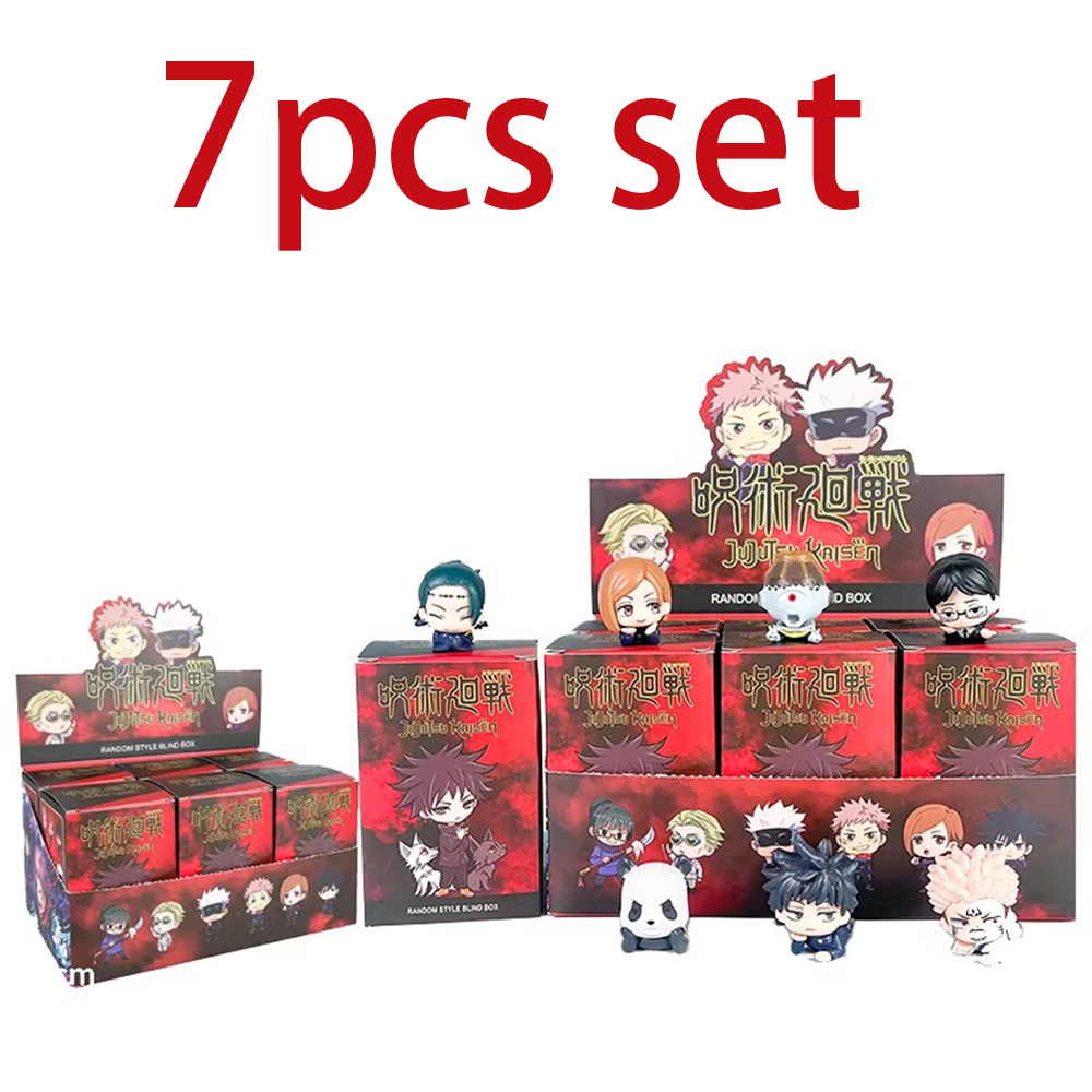 Anime Jujutsu Kaisen Figure Itadori Yuji Satoru Gojo Fushiguro Megumi Kugisaki Nobara Set Toys Car Decoration PVC Model