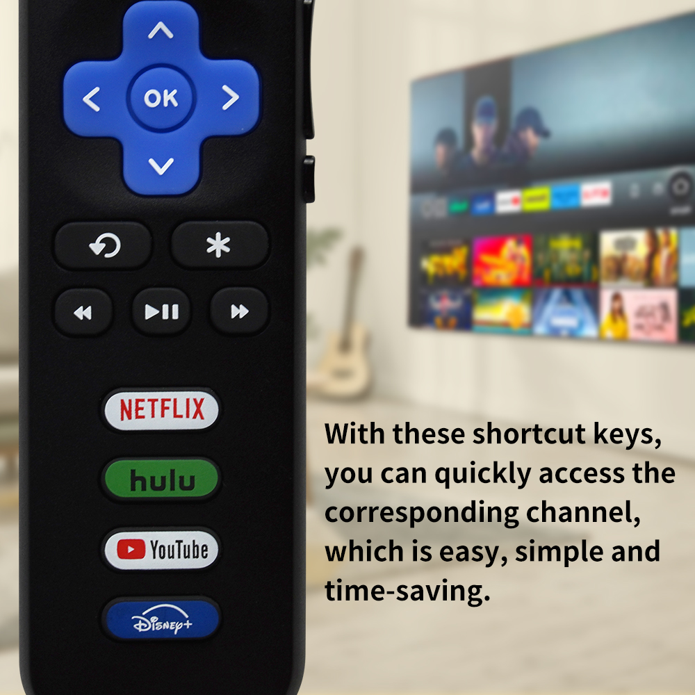 New RC280A Replacement Remote Control Only for RK TV for RK RK/Onn RK/ RK TVs(Not for Stick and Box)