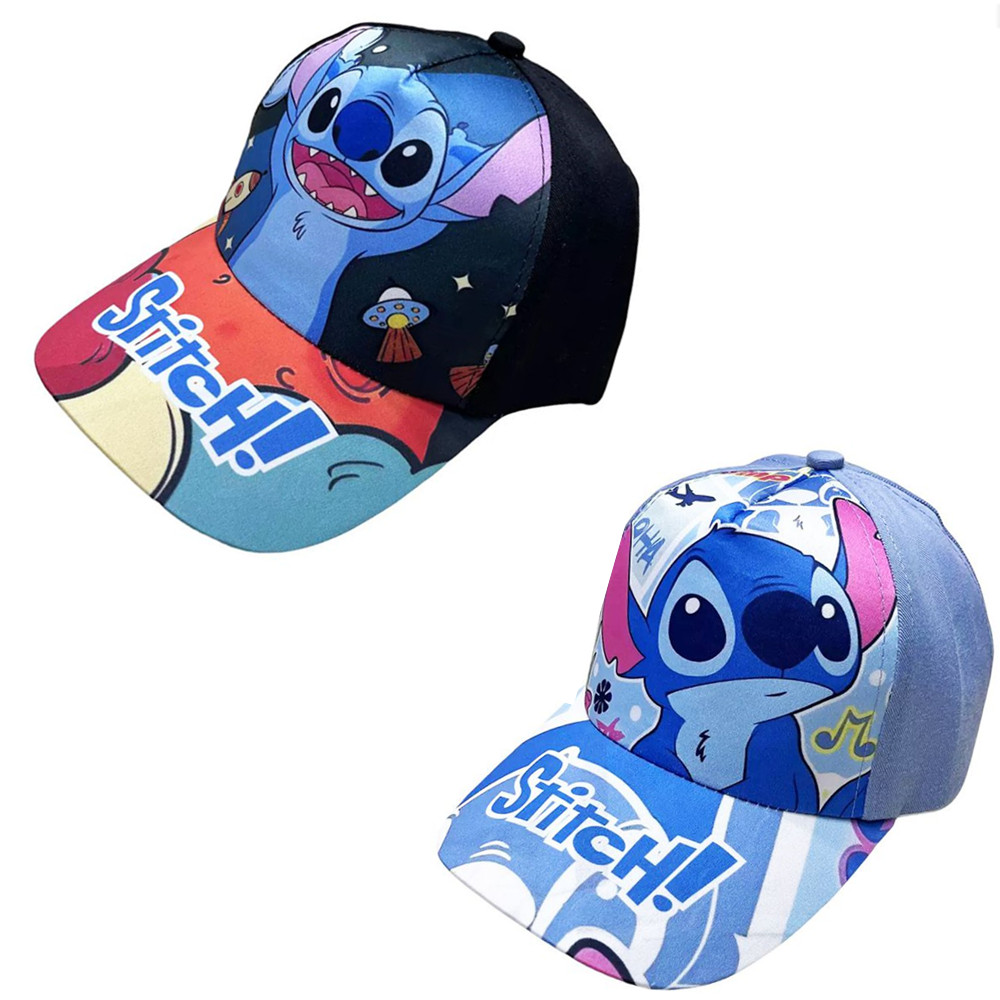 1 Pc Cartoon Baseball Cap Stitch Action Figures Cute Little Blue Alien Monster Hat Festival Party Supplies Toy