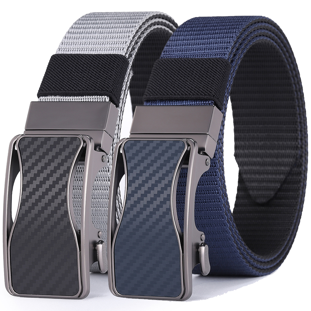 Reversible Buckle Canvas Nylon Ratchet Belt for Men Durable Golf Style Waist Belt Male Casual High Quality