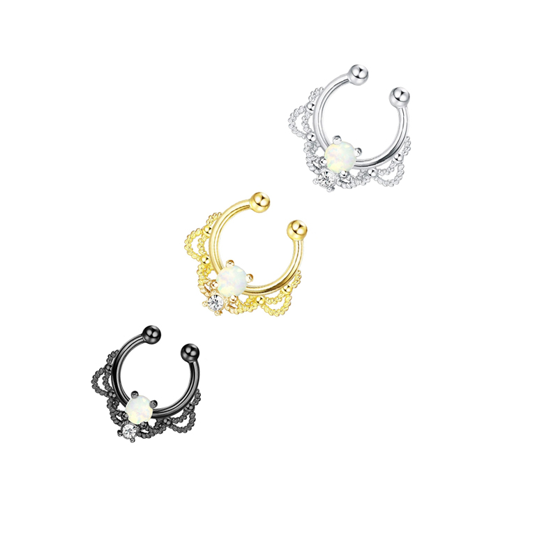 EVISPOL Fashion Crystal Stainless Steel Fake Nipple Rings for Women Screw Back Non Piercing Clip Nipple Piercing Jewelry