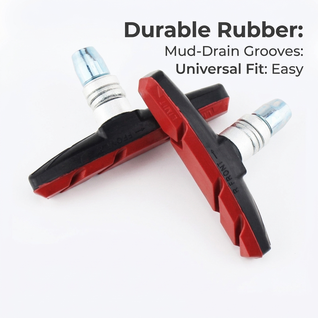 Bicycle Brake Blocks, Cycling Tools, Mountain & Road Bike Parts, Lightweight Pads for V Brake Shoes, Bicycle Accessories