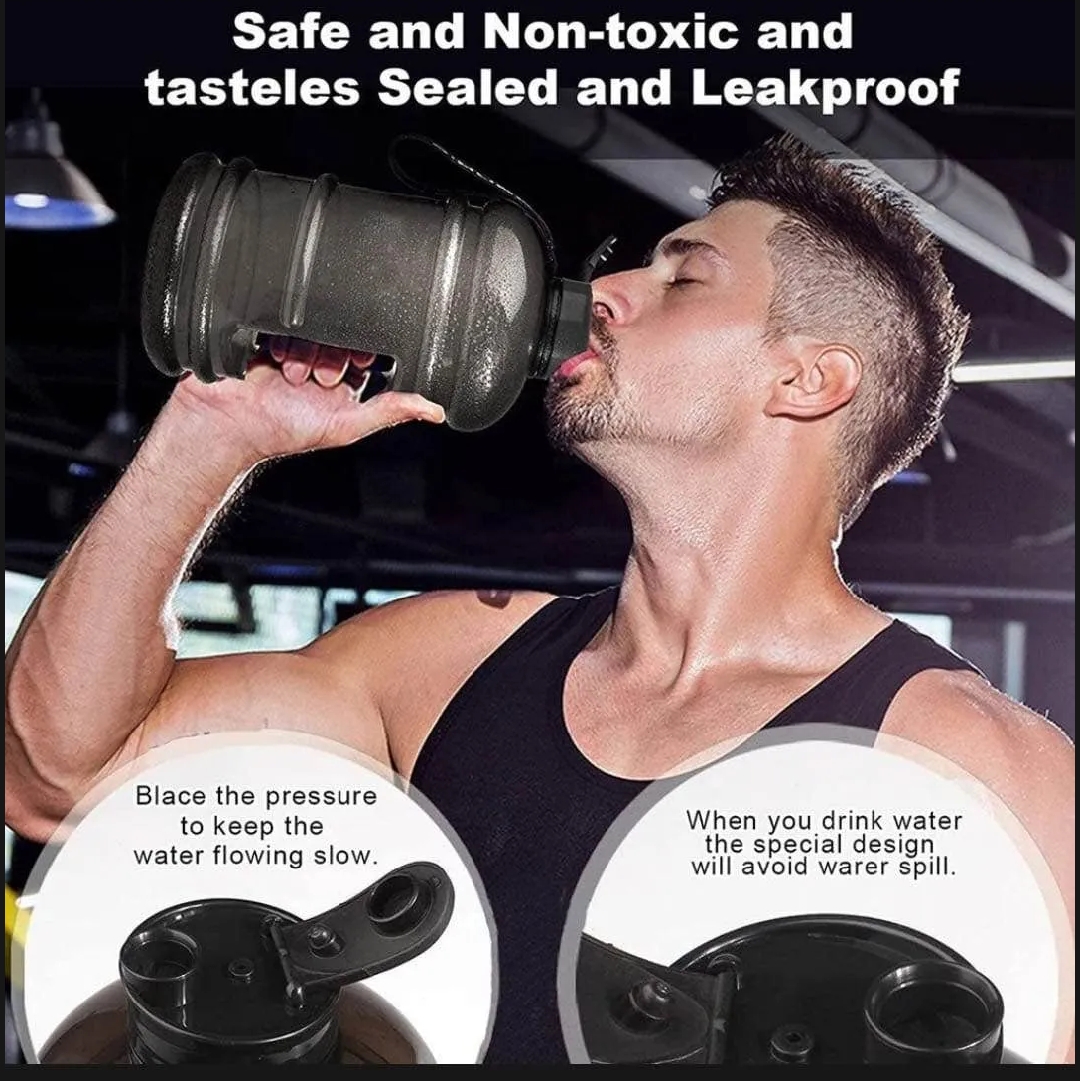 1.5 Litre Water Bottle - Now With Easy Drink Cap - Durable & Extra Strong - Bpa Free - Ideal For: Gym, Dieting, Bodybuilding, Outdoor Sports, Hiking & Office