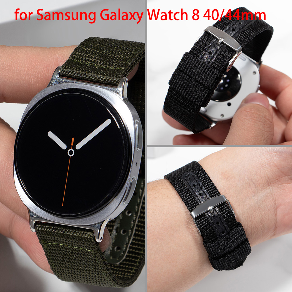 Nylon Sport Strap for Watch 8 40 44mm Comfortable Band for Watch 8classic 46mm Breathable Woven Bracelet