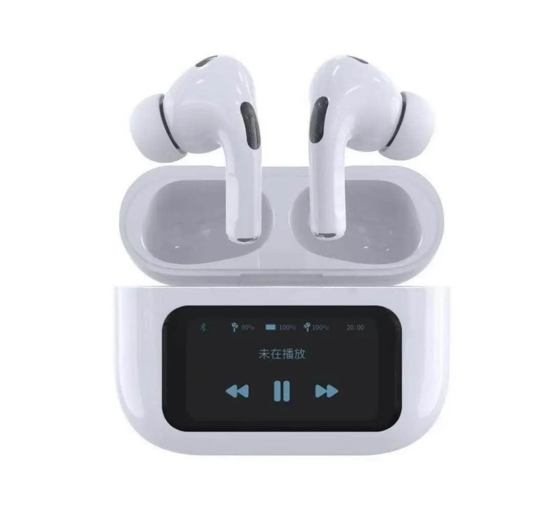 A9 Pro Bluetooth wireless earbuds with a touch screen Charging case