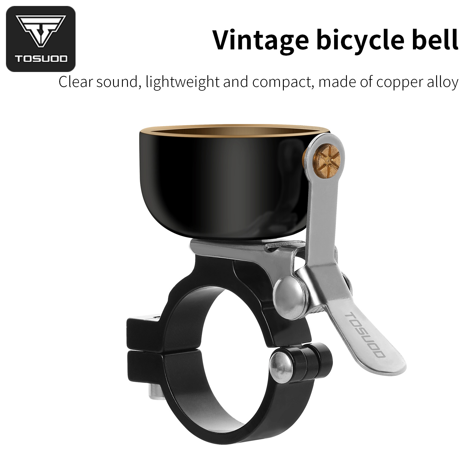 TOSUOD Bicycle Bell MTB Mountain Road Bike Horn High Decibel Clear Ring Cycling Retro Crisp Bell Bike Accessories
