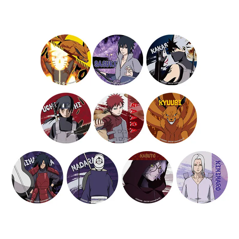 NARUTO Kyuubi Kakashi Uchiha Itachi Madara Obito Kaguya Kimimaro Gaara China Official Authorization Cosplay Badge