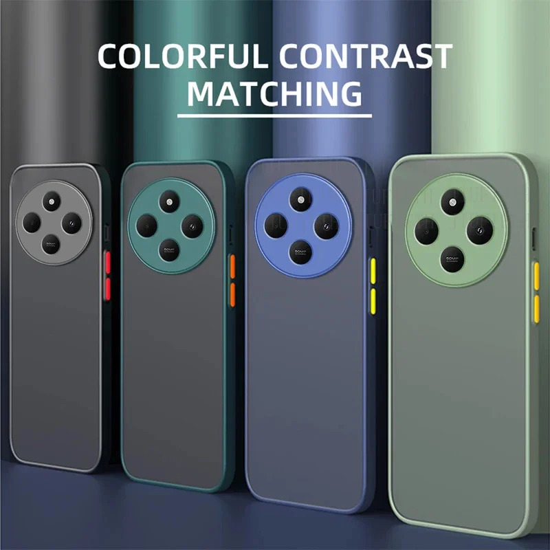 For Xiaomi Redmi 14C 4G A4 5G A3 Pro A3Pro 14R Case For Poco C75 Little M7 5G Shockproof Armor Matte Bumper Silicone Back Cover