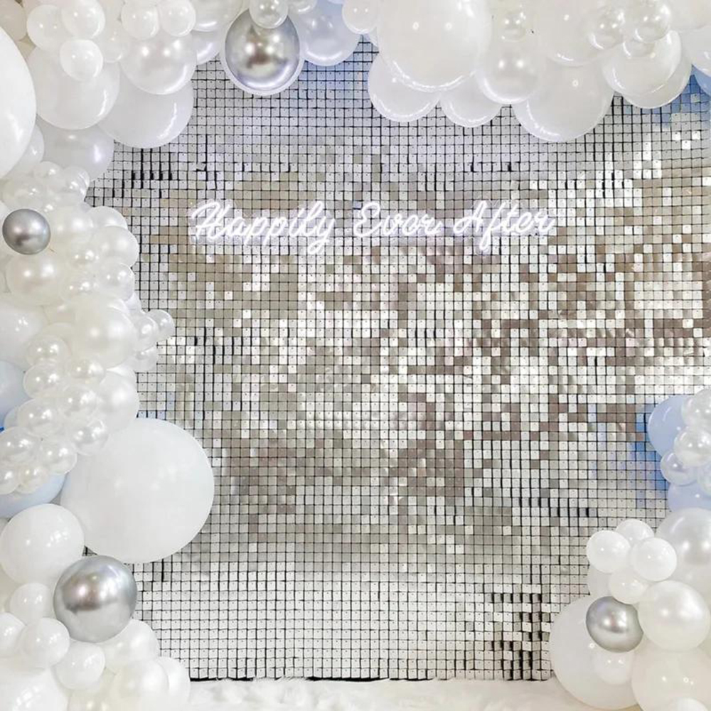 1pc Wedding Decor Sequin Glitter Curtain, Party Backdrop Decoration, Bachelor Party Birthday Party Supplies,Baby Shower