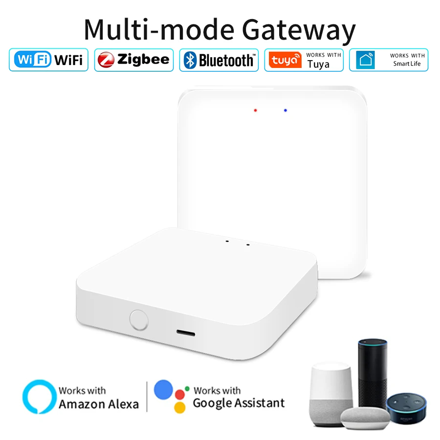 Tuya Multi Mode ZigBee Bluetooth Wi-Fi Gateway Hub Smart Home Appliances APP Remote Controller Bridge Support Alexa Home