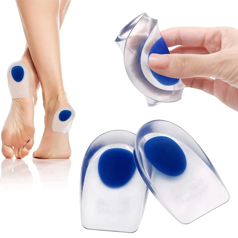 1Pair New Silicone Gel Shoes Insole for Feet Non Slip Shoe Pads Invisible Height Increasing Insoles Shock Absorption Shoe Sole