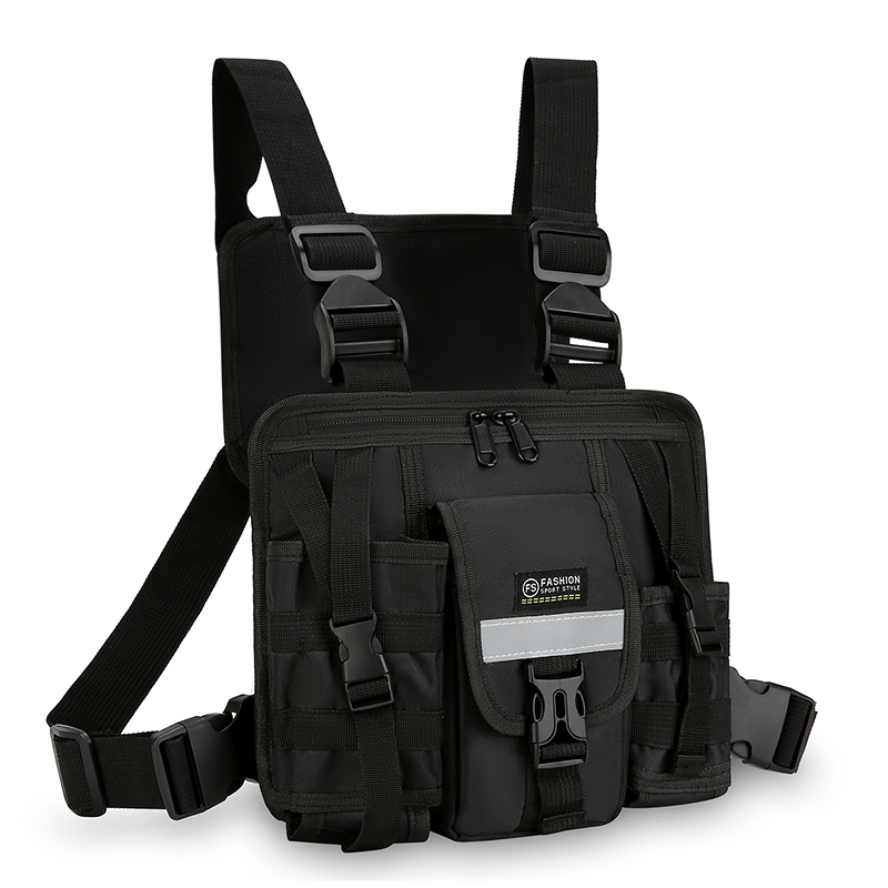 Trendy brand tactical charter flight can wholesale vest bags, casual personalized bags, vest bags, men's multi compartment workw