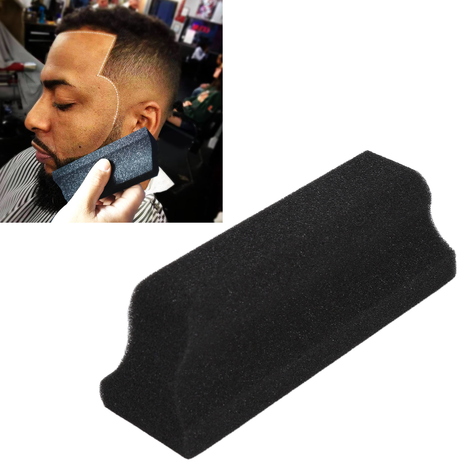 1PCS New Sponge Haircut Hair Brush Beard Trimming Brush Sponge Beard Line Brush Bathtub Bathroom Hair Cleaning Brush