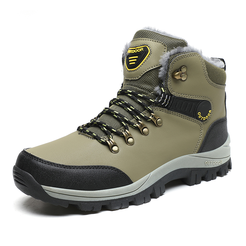 New Winter Boots Men Leather Warm Snow Boots Desert Luxury Work Designer Thick Soles Unisex plush Work Australian Platform Boots