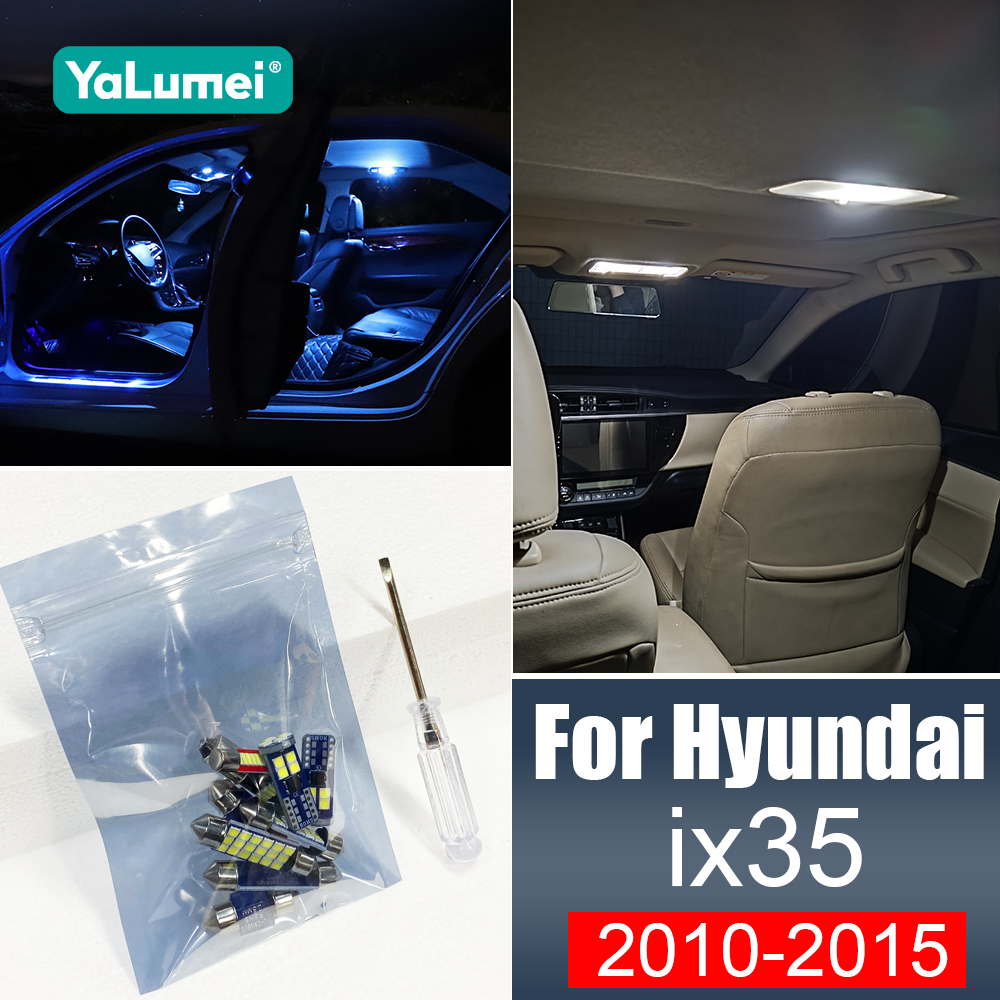 For Hyundai IX35 2010 2011 2012 2013 2014 2015 4PCS Error Free 12V LED Car Dome Reading Lights Trunk Lamps Bulbs Accessories