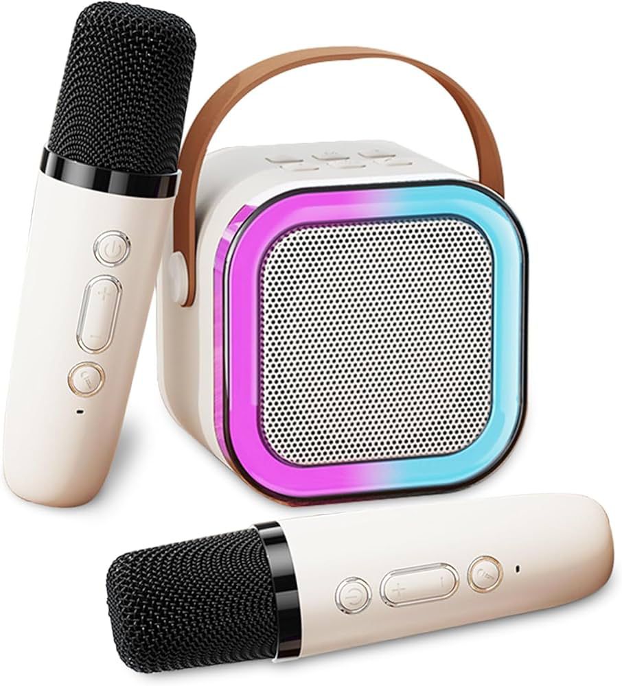 Mini Karaoke Machine for Kids Adults, Portable Bluetooth Speaker with 1 Wireless Karaoke Microphones, 2025 TOP Birthday for Girls 3,4,5,6,7,8+Year Old Toddler Toys Karaoke Player(Blue)