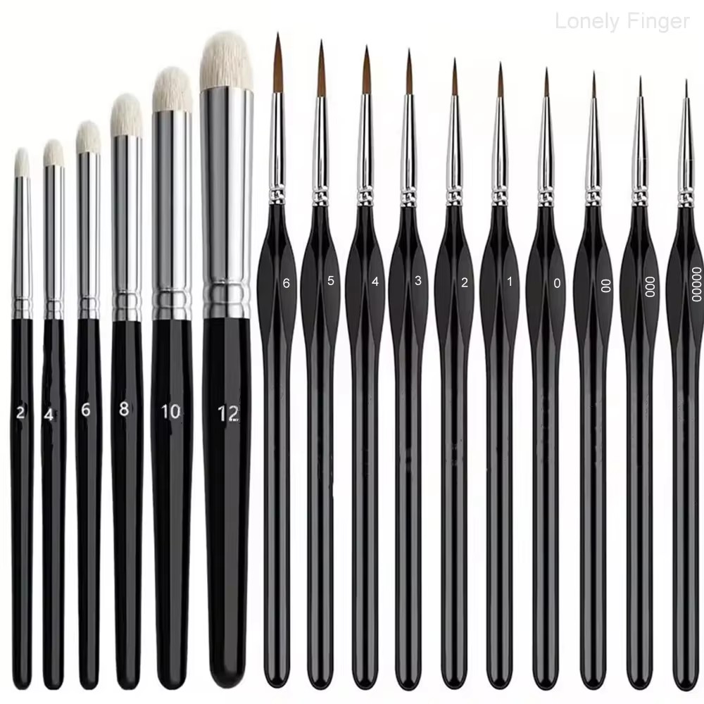 Drybrush Paint Brushes ,Nylon Hair Detail Brushes for Model Oil Watercolor Face Acrylic Painting,Acrylic Paint Brushes Professio