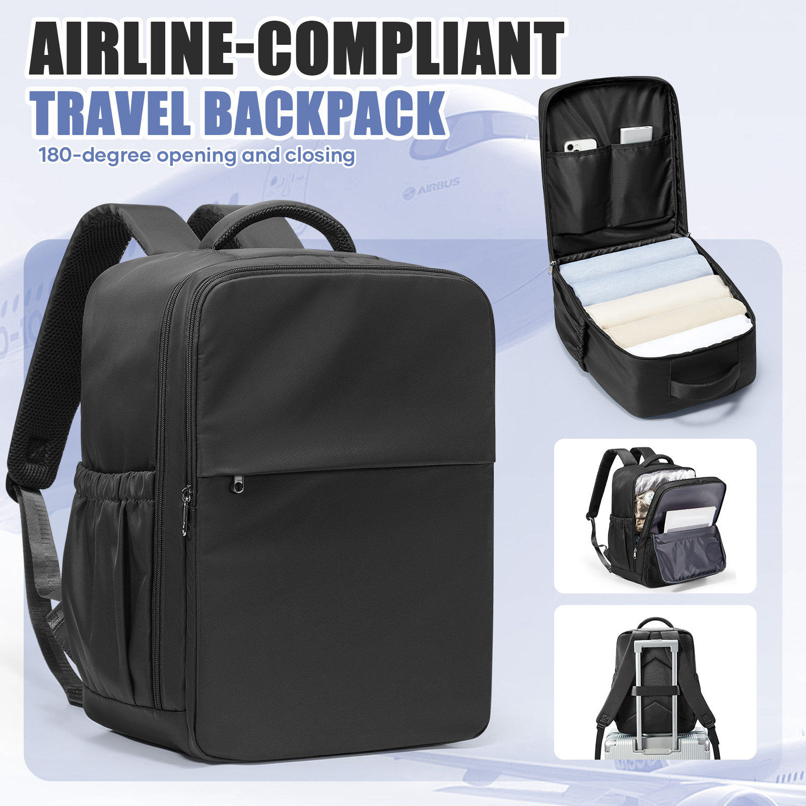 Cabin Airplane Travel Backpack 40x30x20, Hand Luggage Cabin Backpack Wizzair Carry-Ons Men Women Laptop Bags Student School Bag