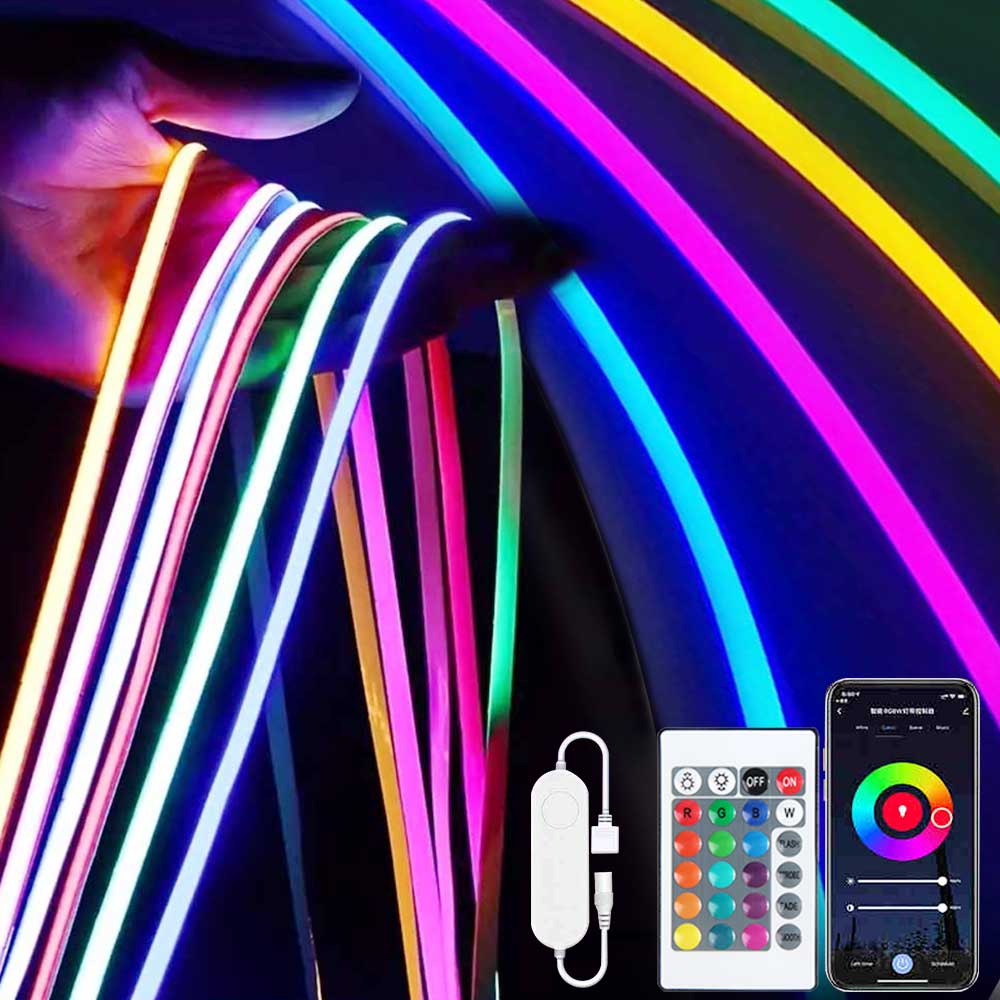 Tuya COB LED Strip Light WIFI RGBIC Smart Tape Addressable Flexible RGBIC LED Light 5V APP Control Support Alexa Home