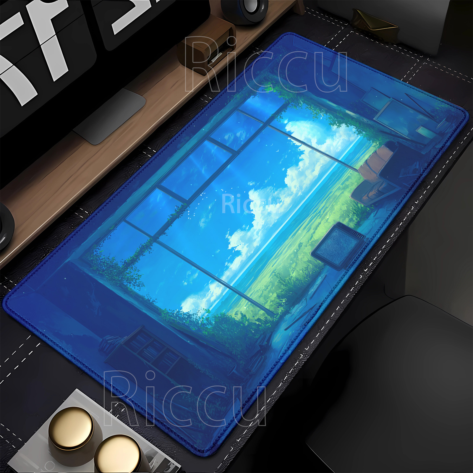 window grassland Landscape Mousepad Game Office Accessorie Mouse Pad Gaming Keyboard PC 900x400mm HD Printing overlock Desk Mat