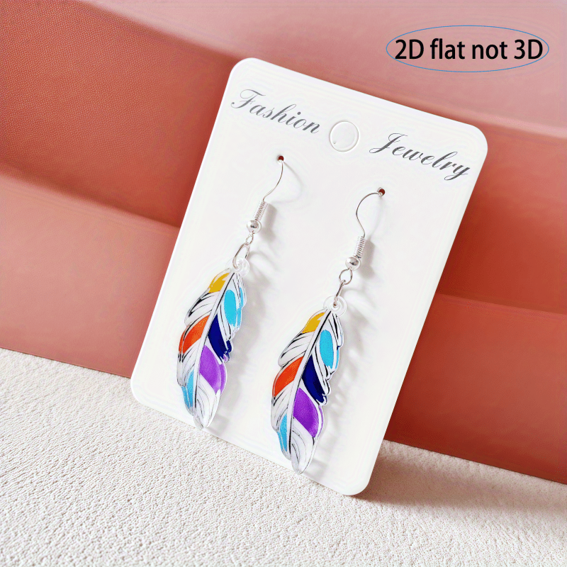 1 Pairs Fashion Purple Series Feather Dream Catcher Cubic Zirconia Earrings for Women Luxury Jewelry Wedding s