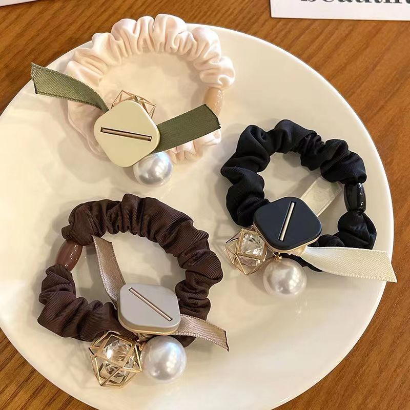 1/3pcs Japanese and Korean style pearl large intestine hair ring simple hairband hair accessory