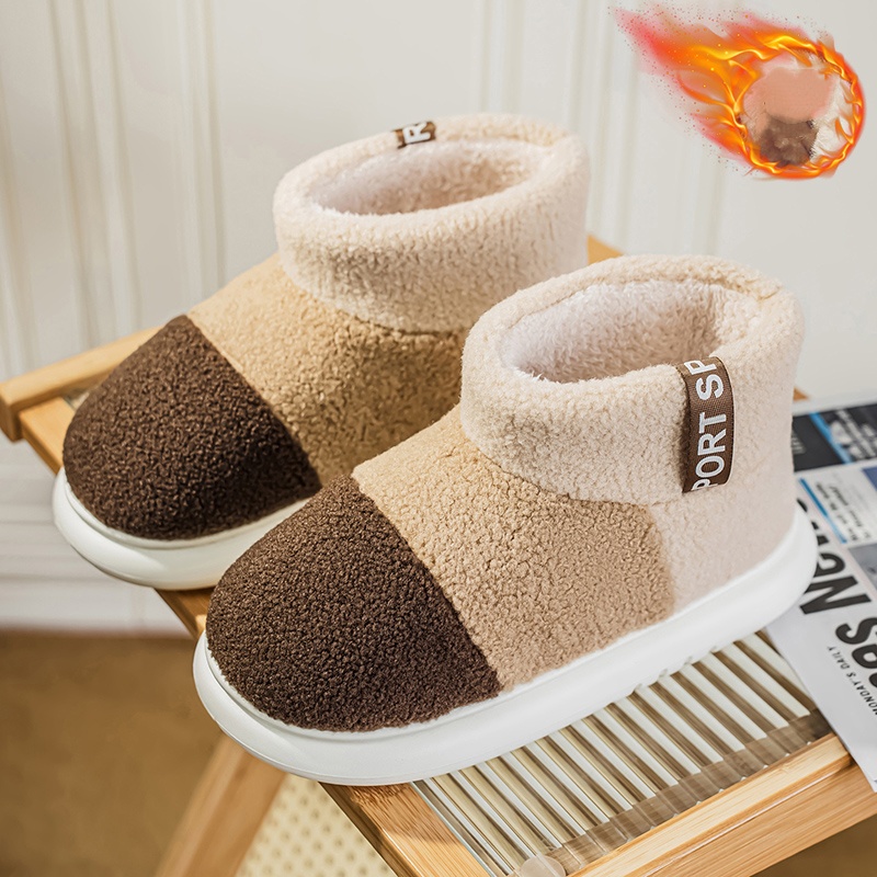 Autumn and Winter Men's High-Top Cotton Shoes with Velvet Lining and Warm Snow Boots