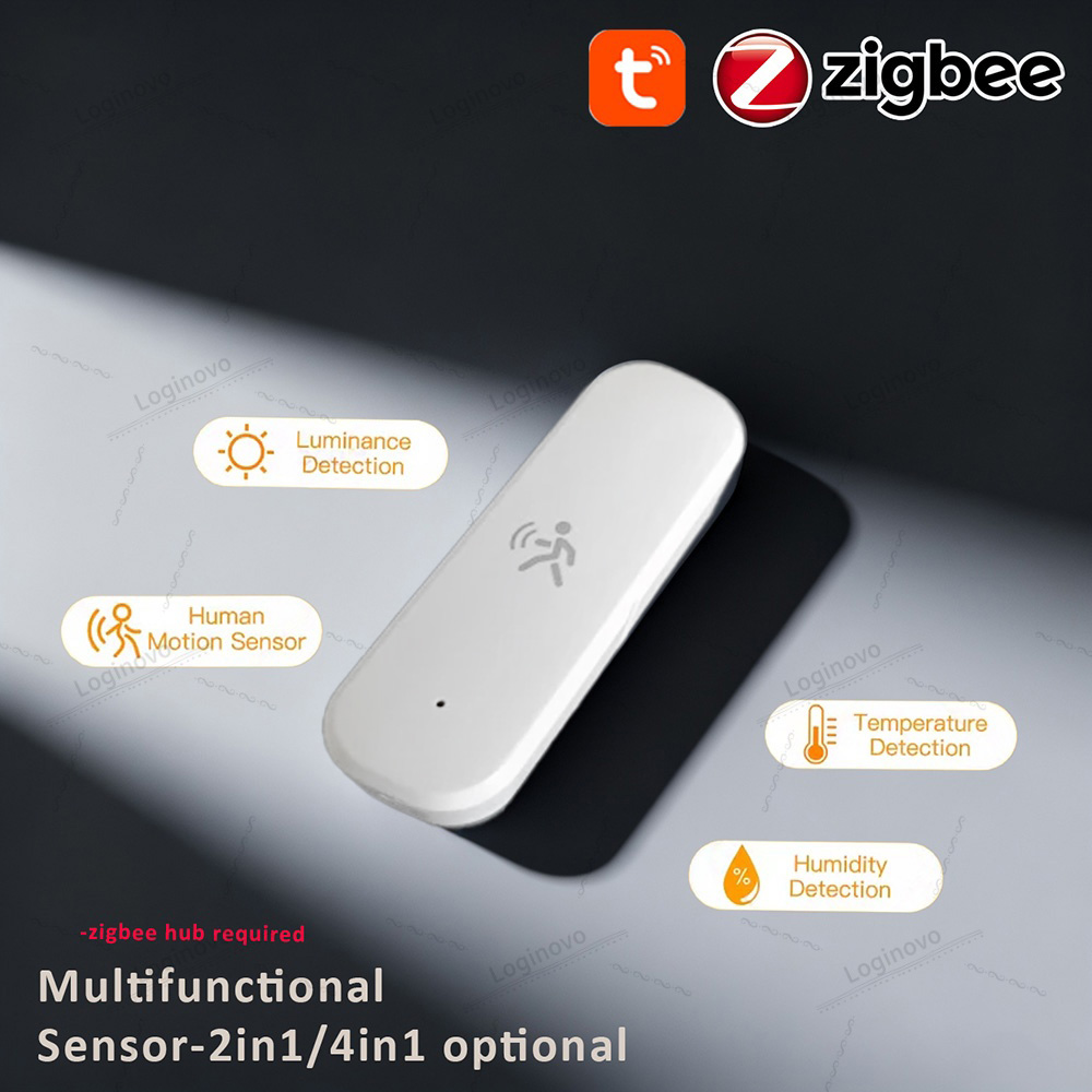 Tuya WiFi or Zigbee Human Presence Sensor MmWave Radar Detector With Luminance Sensor For Smart Home replace PIR Sensor