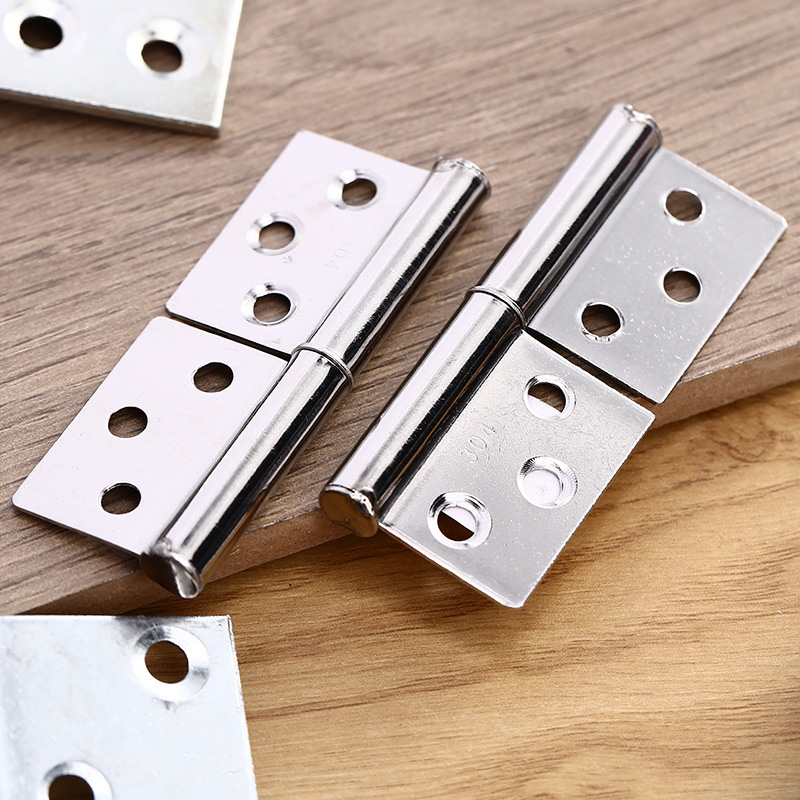 Stainless Steel Welded Hinge Thickened Heavy Duty Iron Hinge Industrial Detachable Bathroom Door Shaft Furniture Hardware