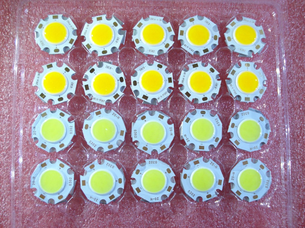 10PCS COB 3W 5W 7W 10W led cob chip 240-1200lm Side 11-20MM Chip On Board Spot Lights bulb spotlight Downlight LED COB LIGHTING