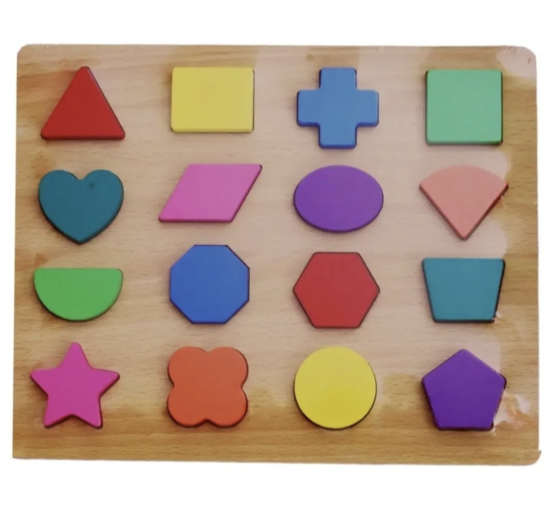 Premium Wooden 3D Puggle Board Montessori Toy - Colorful Shape Sorting Puzzle Early Development Learning for Babies & Toddlers