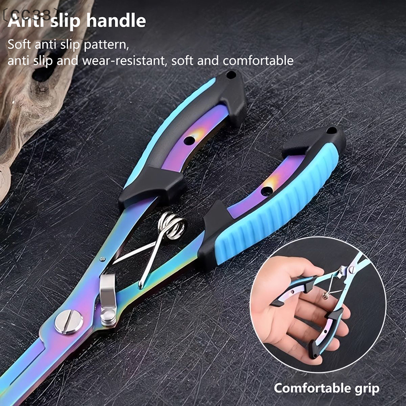 〔CC33〕Multifunctional Fishing Pliers Anti-Slip Stainless Steel Fishing Line Cutter Tied Hooks Pliers Portable Split Ring Opener