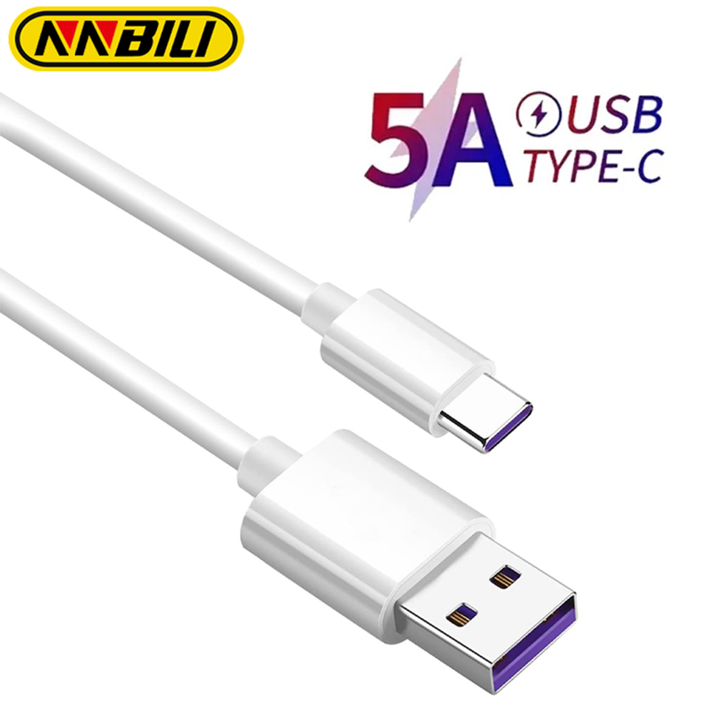 NNBILI USB Type C Cable 5A Fast Charging For Huawei Honor 480Mbps fast transmission Wire Cord For Xiaomi Poco Oneplus Samsung