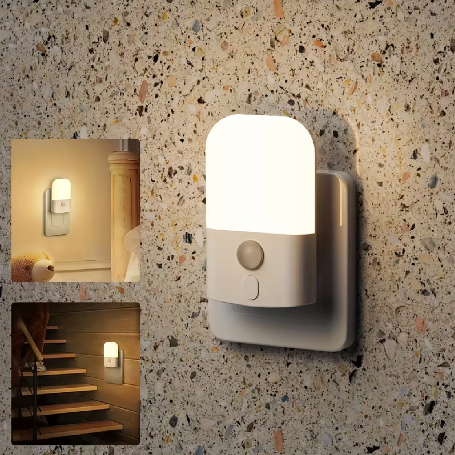 1/2/4 Pack Plug-in LED Night Light with Motion Sensor, Adjustable Brightness, Smart Night Lights Plug Into Wall Sensor, 2700K lightify
