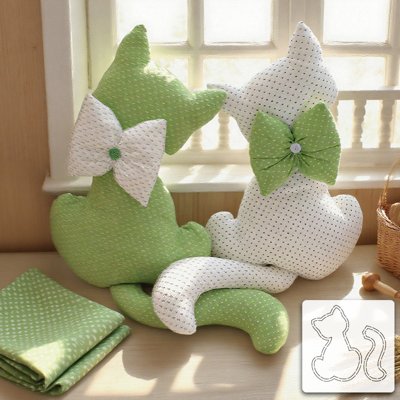 YOMDID 1pc Crooked Head Cat Back View Sewing Template DIY Cat Pattern Quilting Template DIY Home Decoration Sewing Accessories
