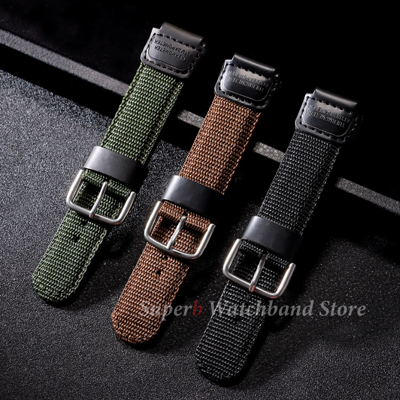Nylon Watch Band for Casio AE-1200 1300 AE-1000W F91W F84 AEQ-110W SGW-300H Canvas Sport Strap Men's Watch Accessories 18mm