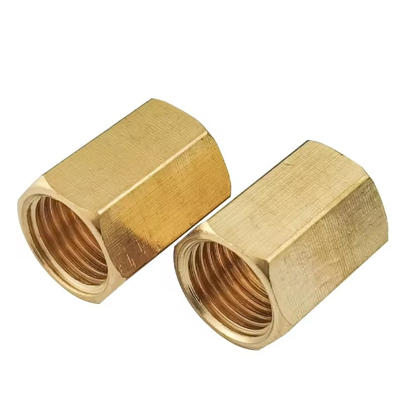 1PCS Brass Pipe Fitting Copper Hose Hex Coupling Coupler Fast Connetor Female Thread 1/8" 1/4" 3/8" 1/2" 3/4" For Water Fuel Gas