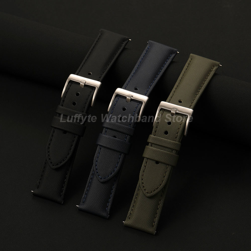 Durable Sailcloth Strap Hybrid Fabric Watch Strap 18mm 19mm 20mm 22mm Waterproof Quick Release Watchband Accessories