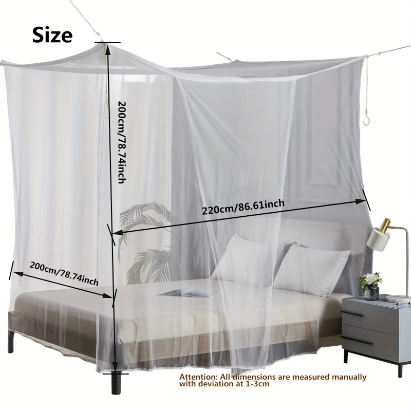 Large White Outdoor Camping Mosquito Net - Insect-Proof, Protective, Breathable, Portable Bedroom, Hammock, and Tent Use