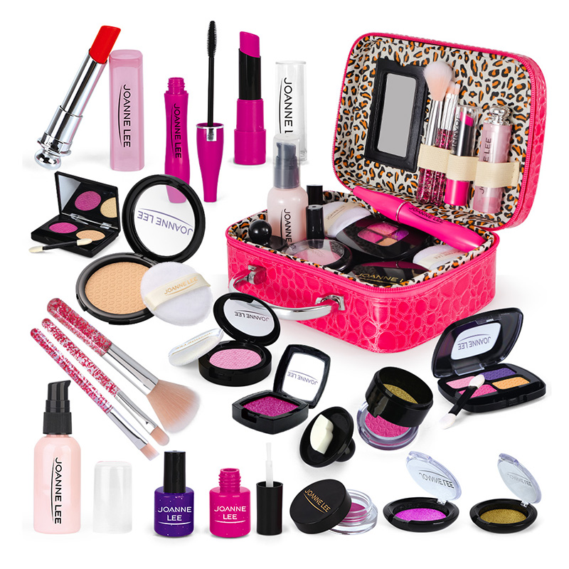 Simulation Make Up Preschool Toys Wooden Pretend Play Makeup Toys Simulation Cosmetics Set Girls Play Hairdressing
