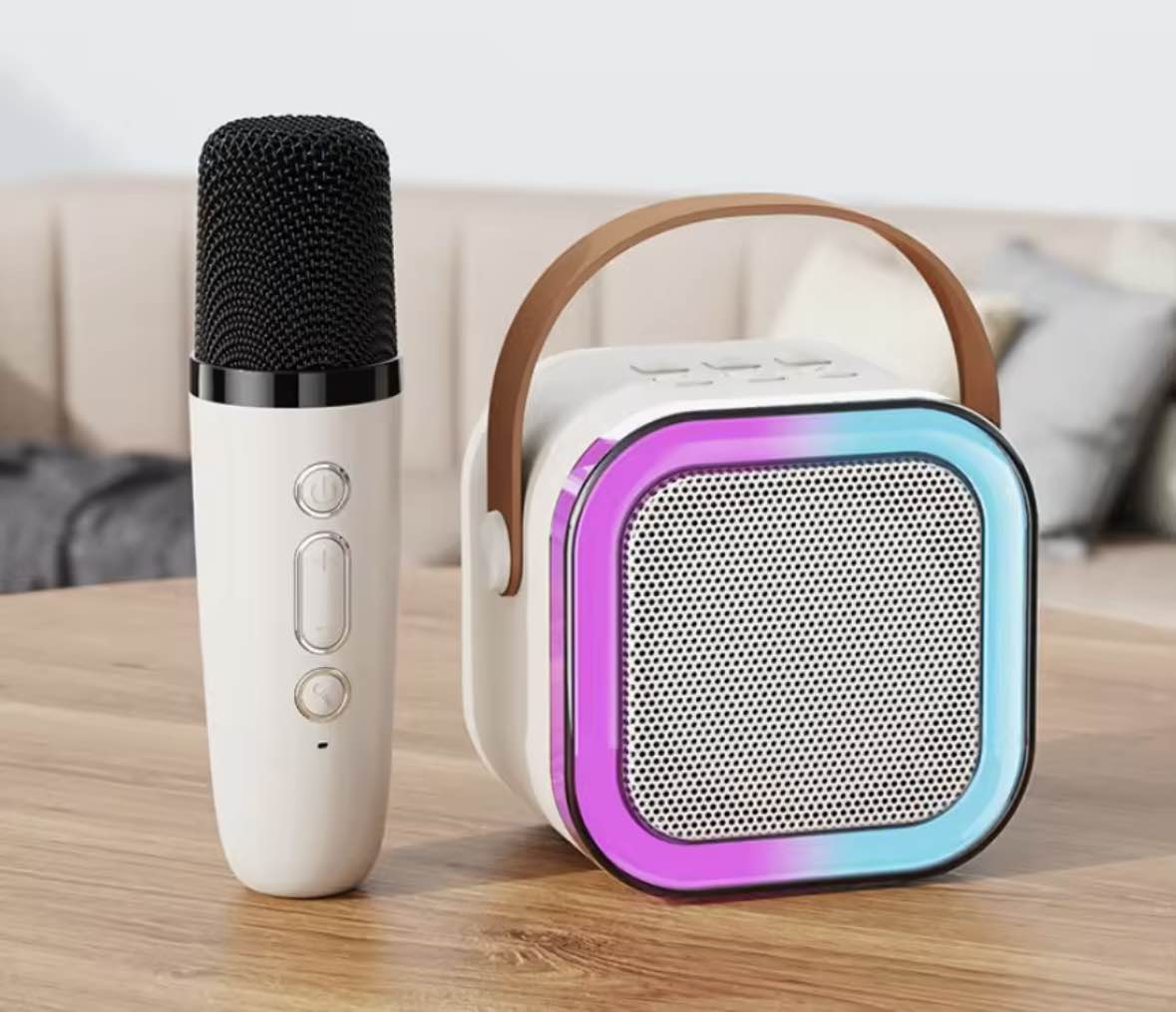 Portable Wireless Karaoke Microphone & Bluetooth Speaker Set