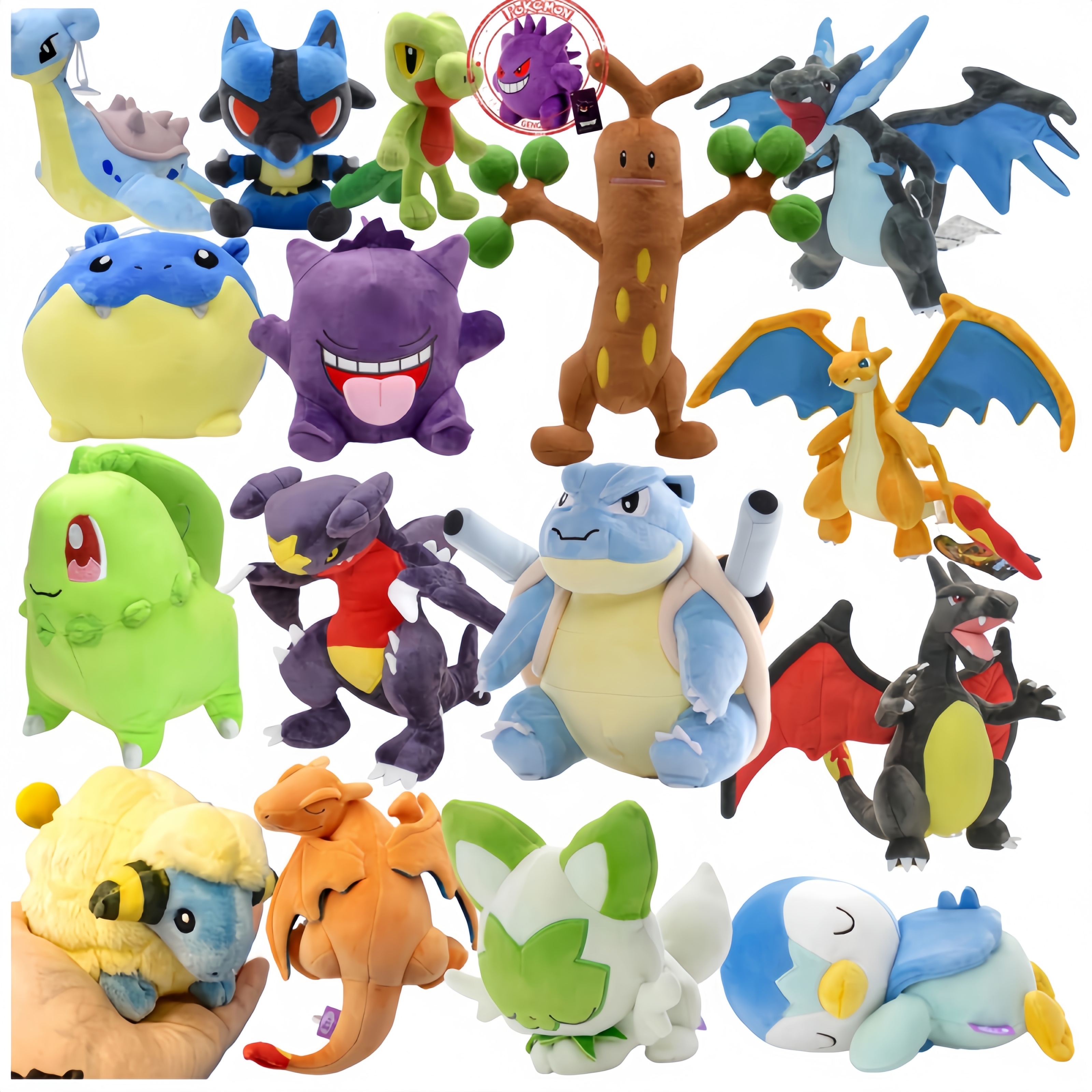 Pokemon Mareep Plush Toy Adorable Pikachu Peluche Blastoise Charizard Garchomp Sudowoodo Stuffed Doll Fluffy Anime Plushie