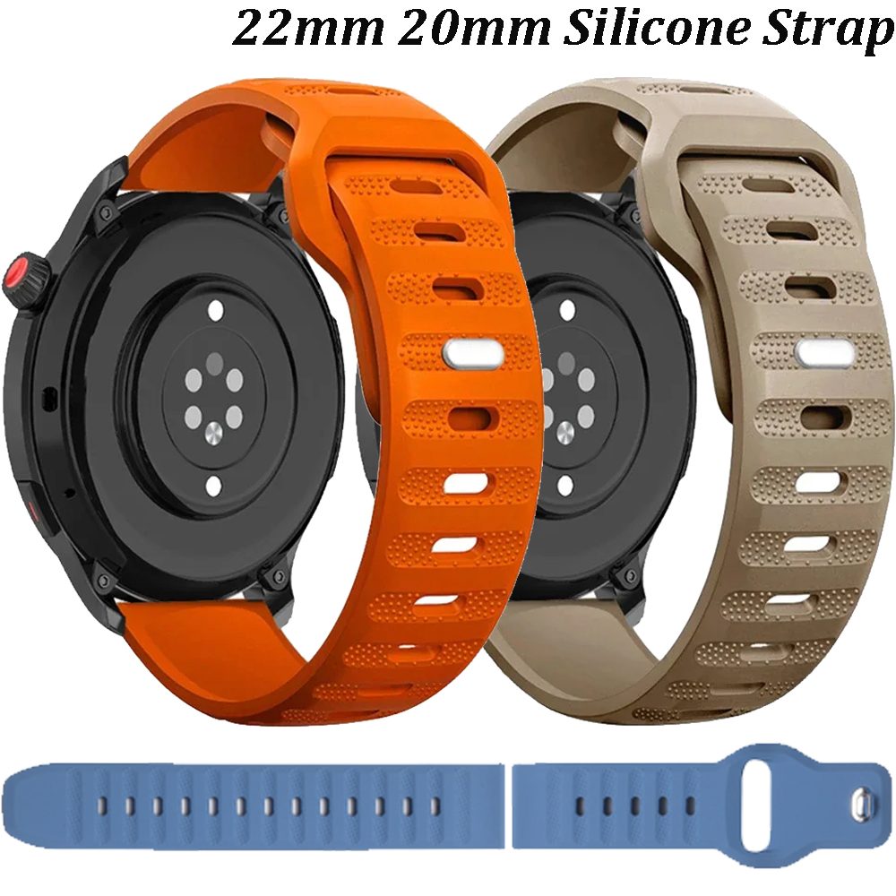 22mm 20mm Silicone Band For Huawei Watch GT6-5 Pro GT4/3/2 46mm Sports Breathable Bracelet For Huawei Watch 5/4 Belt Accessories