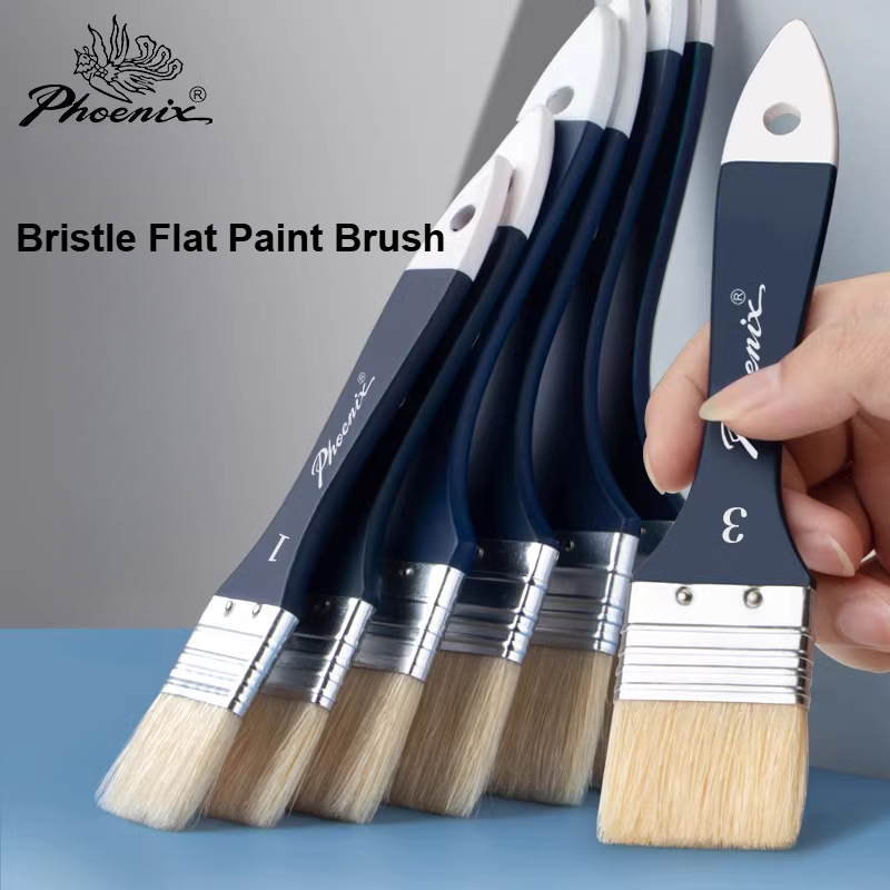 1/3/5/7/9 PCS Chip Paint Brushes Natural Bristles Wooden Handle Flat Brushes Set for Painting, Glue, Oil, Acrylic, Stain