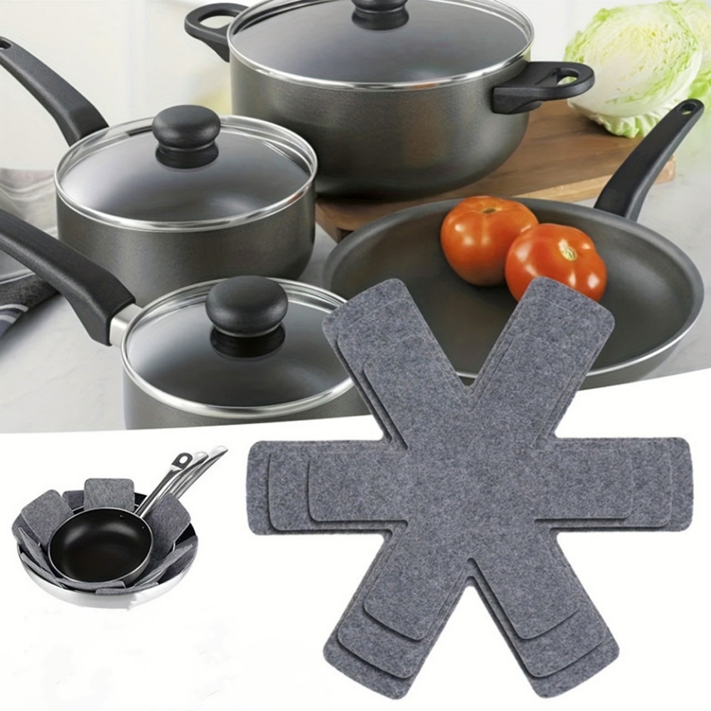 5PC High Quality Insulated Hexagonal Felt Desktop Pot Mats Powerful Anti Slip Vegetable Dish Non-woven Pans Separator Pads 26cm