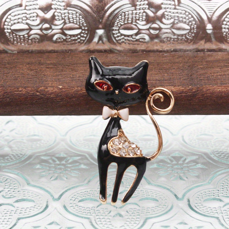 Fashion Creativity Cuteness Personality Dripping Oil Kitten Corsage Animal Brooch