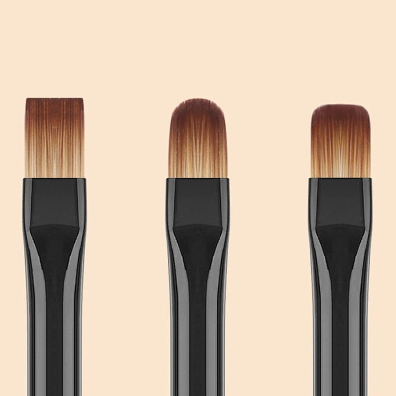 Brush Construction Gel Nail Brush Powder 1PC Acrylic Nails Round Log Handle