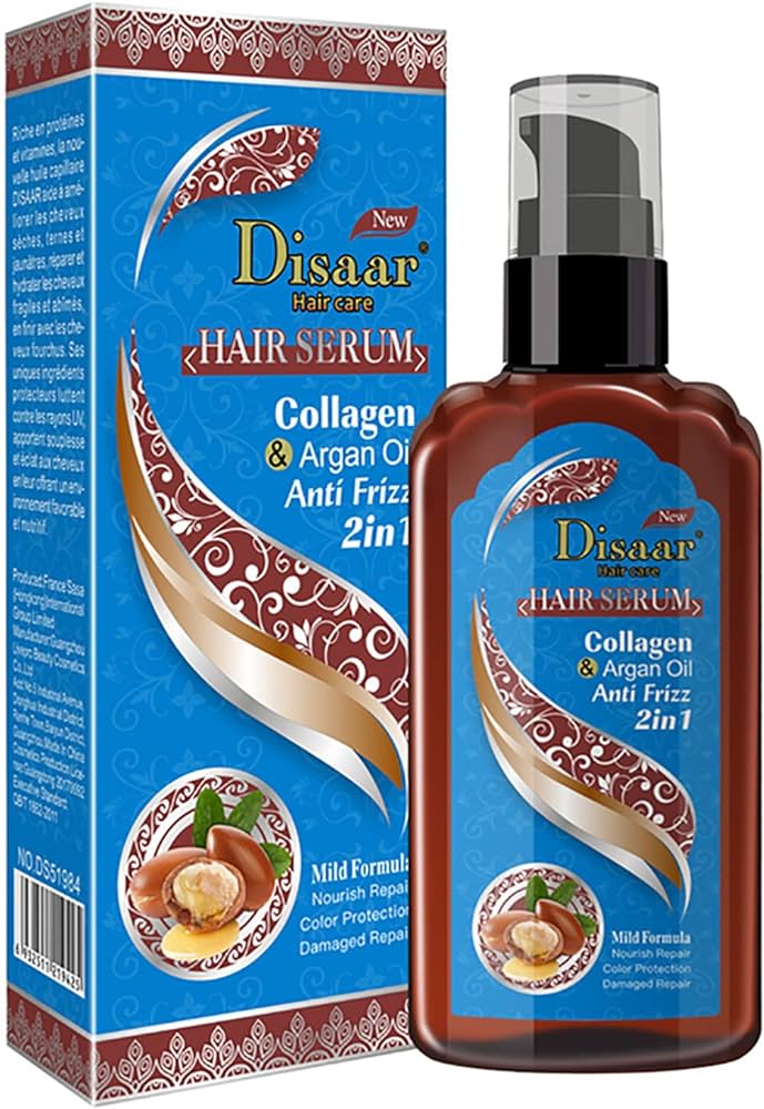 DISAAR Collagen & Argan Oil Anti Frizz 2 in 1 Hair Serum 120ml